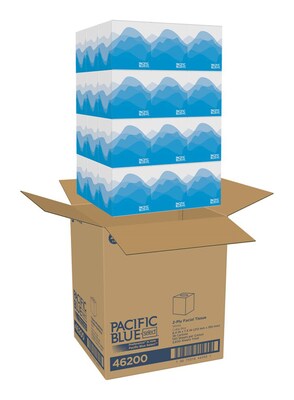 Pacific Blue Select Facial Tissue, 2-ply, 100 Tissues/Box, 36 Boxes/Pack (46200)