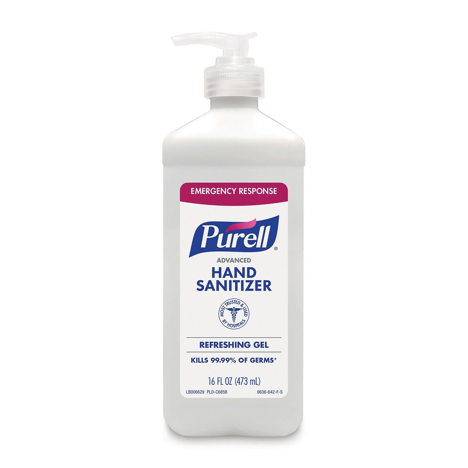PURELL Advanced Instant Hand Sanitizer, 16 oz. Pump Bottle (9636-12-P EA)