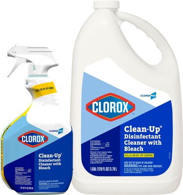 Clorox Commercial Solutions Clean-Up All Purpose Cleaner, 32 Oz Spray Bottle PLUS 128 Oz Refill