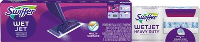 Swiffer WetJet Kit PLUS Multi Surface Extra Power Mop Pads Refill, 14/Box