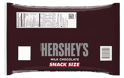 HERSHEYS Snack Size Milk Chocolate Bars, 19.8 oz