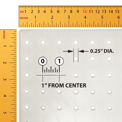 Azar 24 x 48-inch White Pegboard Organizer Kit, Each (900988-WHT)