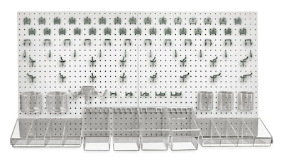 Azar 24 x 48-inch White Pegboard Organizer Kit, Each (900988-WHT)