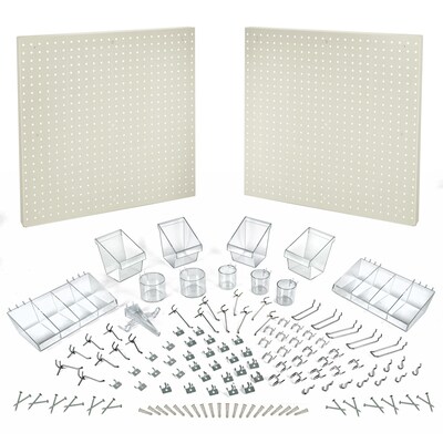 Azar 24 x 48-inch White Pegboard Organizer Kit, Each (900988-WHT)