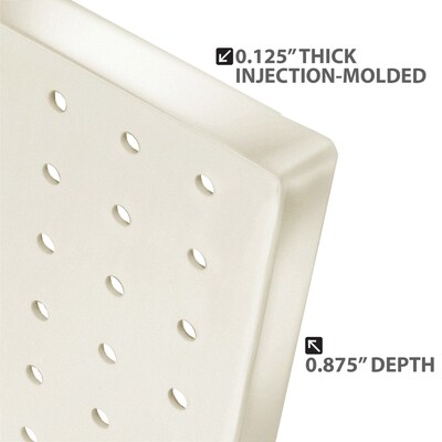 Azar 24 x 48-inch White Pegboard Organizer Kit, Each (900988-WHT)