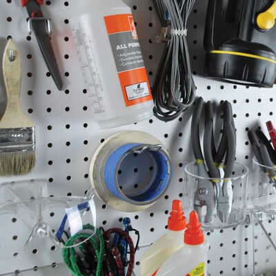 Azar 24 x 48-inch White Pegboard Organizer Kit, Each (900988-WHT)