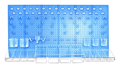 Azar 24 x 48-inch Blue Pegboard Organizer Kit Each