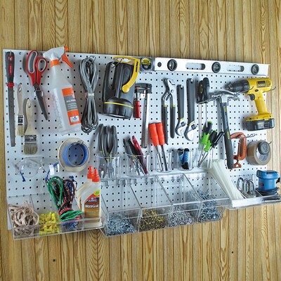 Azar 24 x 48-inch White Pegboard Organizer Kit, Each (900988-WHT)