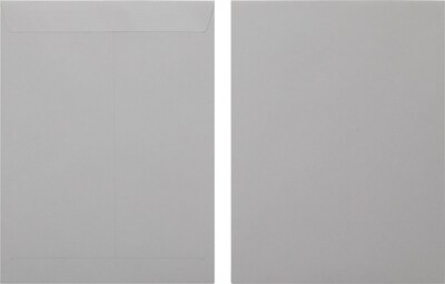 Quill Brand® Gummed Kraft Catalog Envelope, 9 x 12, Gray, 100/Box (OE91228GY)