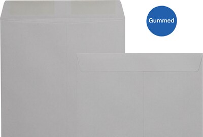 Quill Brand® Gummed Kraft Catalog Envelope, 9 x 12, Gray, 100/Box (OE91228GY)