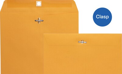 Quill Brand® Clasp Catalog Envelope, 9-1/2 x 12-1/2, Kraft, 100/Box (7CL912528)