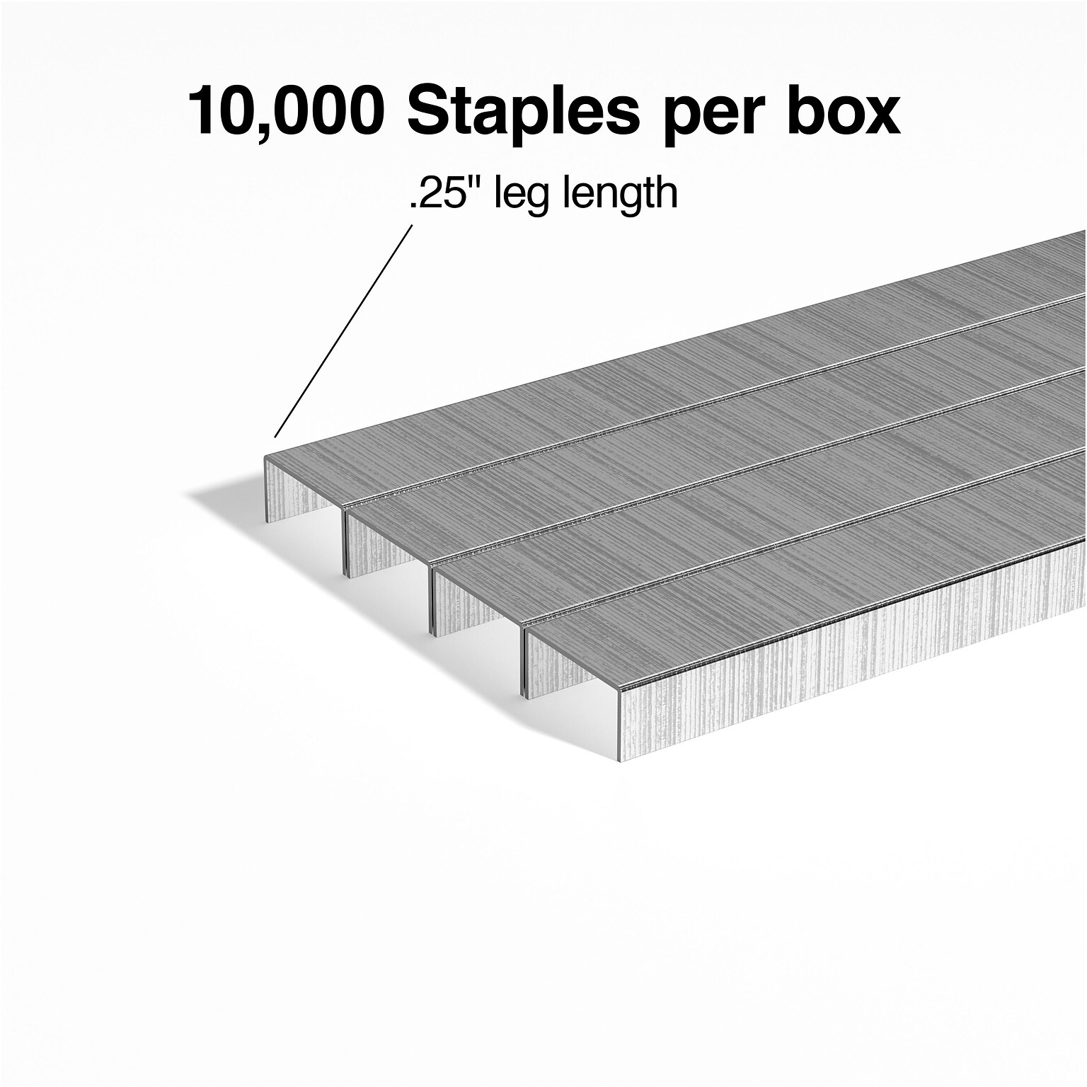 TRU RED™ Premium Staples, 1/4" Leg Length, 10000 Staples/Box (TR58089