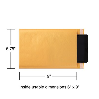 Coastwide Professional™ 6.75" x 9" Self-Sealing Bubble Mailer, #0, Kraft, 250/Pack (CW56637B)