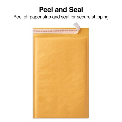 Coastwide Professional™ 13.13" x 17.75" Self-Sealing Bubble Mailer, #6, Kraft, 50/Carton (CW56653B)