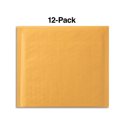 7.25"W x 8"L Peel & Seal Bubble Mailer, CD/DVD, 12/Pack (51577)