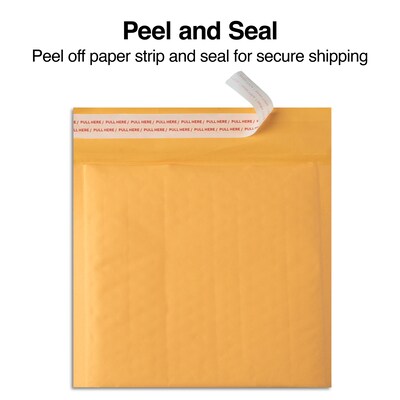 8" x 7" Self-Sealing Bubble Mailer, CD/DVD, 25/Carton (ST56654B)