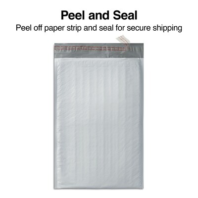 Quill Brand® Brand® 14.25"W x 19"L Peel & Seal Bubble Mailer, #7, 8/Pack (51630)