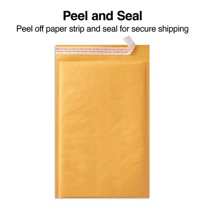 Staples 15" x 19" Self-Sealing Bubble Mailer, #7, Kraft, 50/Carton (ST56596)