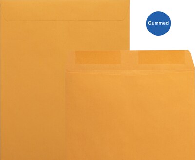 Quill Brand® Gummed Catalog Envelope, 9 x 12, Kraft, 250/Box (OE91228)