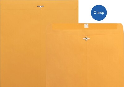 Quill Brand® Clasp Catalog Envelope, 12 x 15-1/2, Kraft, 100/Box (7CL121528)