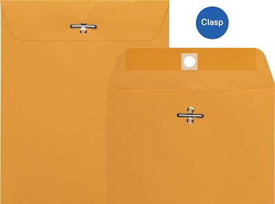 Quill Brand® Clasp Catalog Envelope, 6-1/2 x 9-1/2, Kraft, 100/Box (7CL69528)