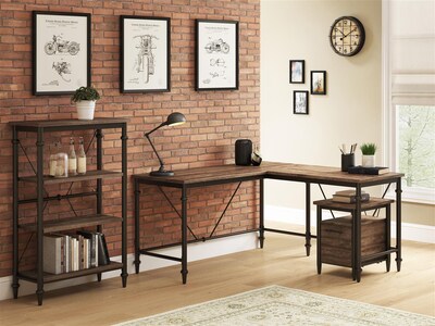 Thomasville Furniture Breslyn 60" L-Shaped Desk, Crosscut Hickory (SPLS-BRLD-TV)
