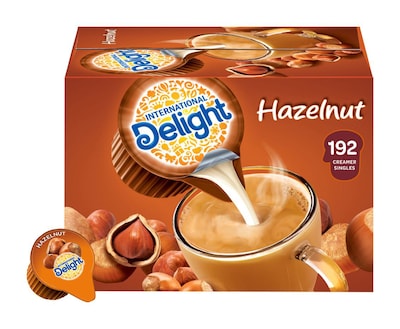 International Delight Hazelnut Liquid Creamer, 0.44 oz., 192/Carton (WWI101522)