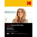 Kodak Premium Photo Paper Glossy Photo Paper, 8.5 x 11, 25 Sheets/Pack (41173)