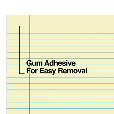 Glue-Top Writing Pads, 8-1/2 x 11", Wide Rule, Canary