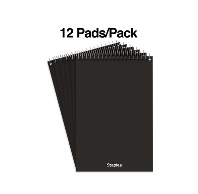 Staples Steno Pads, 6" x 9", Graph Ruled, White, 80 Sheets/Pad, 6 Pads/Pack (ST57352)