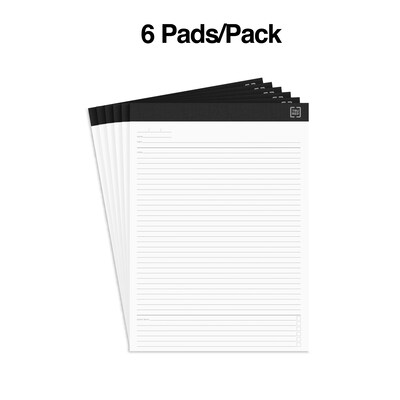 TRU RED™ Notepads, 8.5 x 11.75, Meeting Agenda Format Ruled, White, 50 Sheets/Pad, 6 Pads/Pack (TR