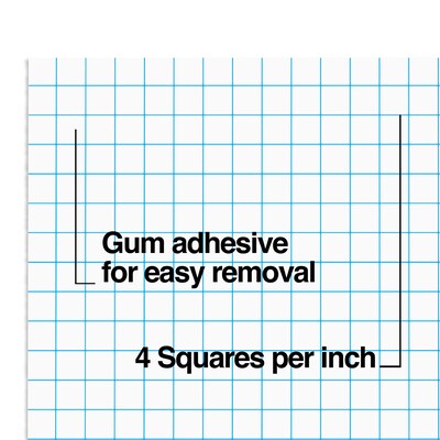 Staples Graph Pad, 8.5" x 11", Graph Ruled, White, 50 Sheets/Pad, 6 Pads/Pack (ST57333)