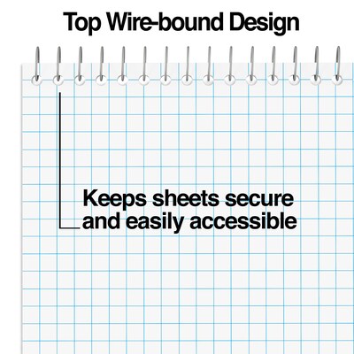 Staples Steno Pads, 6" x 9", Graph Ruled, White, 80 Sheets/Pad, 6 Pads/Pack (ST57352)