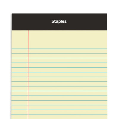 5" x 8" Narrow Ruled Notepads, Canary, 50 Sheets/Pad, 12 Pads/Pack (ST57298)