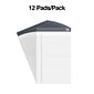 TRU RED™ Notepads, 5" x 8", Narrow Ruled, White, 50 Sheets/Pad, 12 Pads/Pack (TR57360)