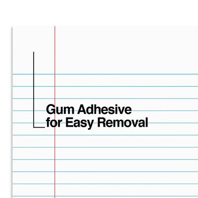 Staples® Glue-Top Notepads, 5" x 8", Narrow Ruled, White, 50 Sheets/Pad, Dozen Pads/Pack (ST57330)