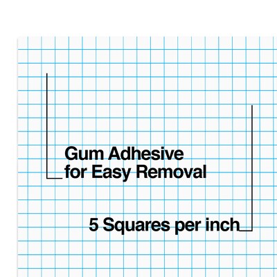 Staples® Notepads, 8.5" x 11", Graph Ruled, White, 50 Sheets/Pad, 6 Pads/Pack (ST57332)