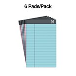 TRU RED™ Notepads, 5 x 8, Narrow Ruled, Pastels, 50 Sheets/Pad, 6 Pads/Pack (TR57356)