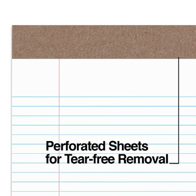 TRU RED™ Notepad, 8.5" x 11.75", Narrow Ruled, White, 50 Sheets/Pad, Dozen (TR59938/TR58187)