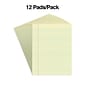 Glue-Top Writing Pads, 8-1/2 x 11", Wide Rule, Canary