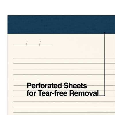 TRU RED™ Notepads, 8.5" x 11.75", Narrow Ruled, Ivory, 50 Sheets/Pad, 12 Pads/Pack (TR58195)