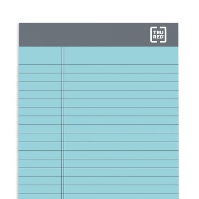 TRU RED™ Notepad, 5" x 8", Narrow Ruled, Pastels, 50 Sheets/Pad, 6 Pads/Pack (TR59898/TR57356)