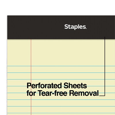 5" x 8" Narrow Ruled Notepads, Canary, 50 Sheets/Pad, 12 Pads/Pack (ST57298)