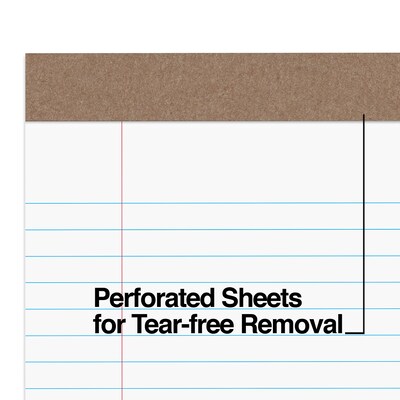 TRU RED™ Notepads, 8.5" x 11.75", Wide Ruled, White, 50 Sheets/Pad, Dozen Pads/Pack (TR58185)