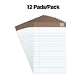 TRU RED™ Notepad, 5 x 8, Narrow Ruled, White, 50 Sheets/Pad, Dozen Pads/Pack (TR58181)