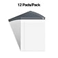 TRU RED™ Notepads 8.5" x 11.75", Narrow Ruled, White, 50 Sheets/Pad, 12 Pads/Pack (TR57369)