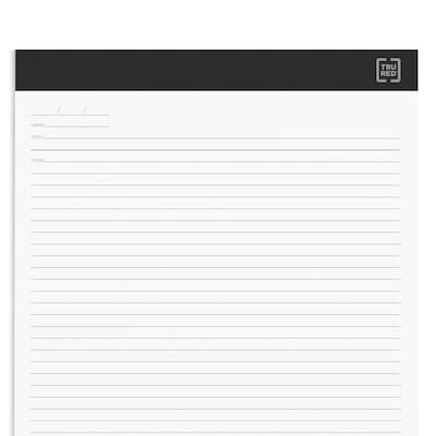 TRU RED™ Notepads, 8.5" x 11.75", Meeting Agenda Format Ruled, White, 50 Sheets/Pad, 6 Pads/Pack (TR57380)