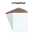 TRU RED™ Notepad, 8.5 x 11.75, Narrow Ruled, White, 50 Sheets/Pad, Dozen Pads/Pack (TR58187)