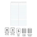 Staples Steno Pads, 6 x 9, Gregg Ruled, White, 80 Sheets/Pad, Dozen Pads/Pack (ST57354)