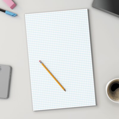 Staples Graph Pad, 11" x 17", Graph Ruled, White, 50 Sheets/Pad (ST57336)